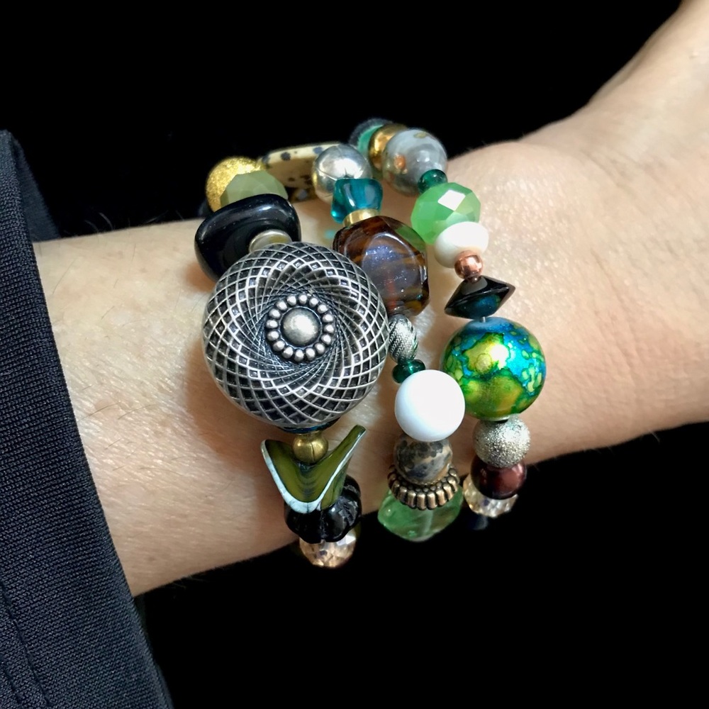 Handmade Bracelet with Vintage and Modern Elements (NB51-4H) New Without Tags - Picture 7 of 9